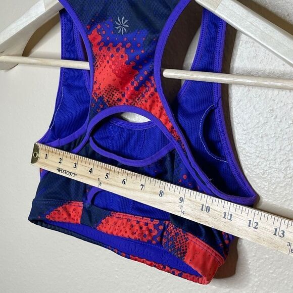 Athleta Womens Size XS Sports Bra Cutout Open Back Multicolor Workout - Picture 3 of 7